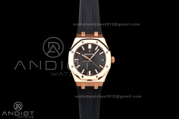 Royal Oak 41mm 15500 RG DDF 1:1 Best Edition Black...