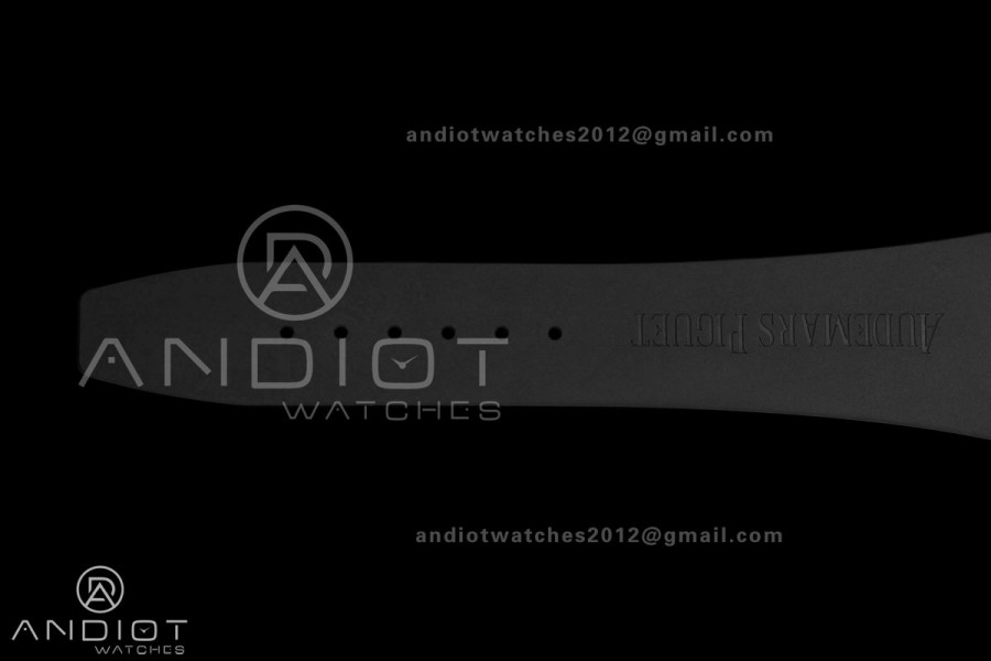 Royal Oak 41mm 15500 RG DDF 1:1 Best Edition Black Dial on Black Rubber Strap DD4302 Super Clone (Weighted)