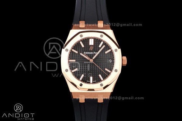 Royal Oak 41mm 15500 RG DDF 1:1 Best Edition Black...