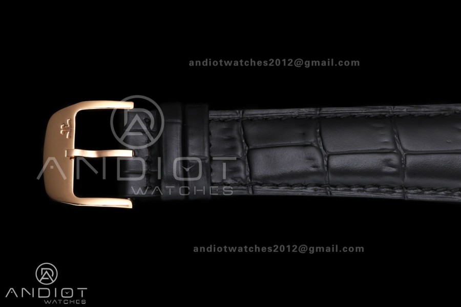 Master Ultra Thin Moon RG RZF 1:1 Best Edition Cream Dial on Black Leather Strap SA925 Super Clone