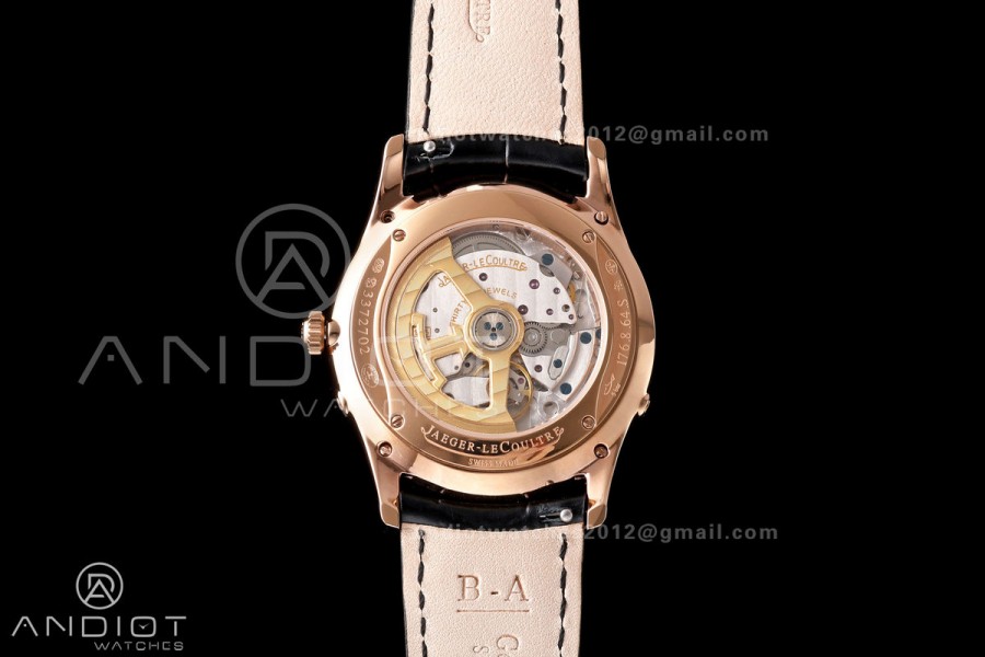 Master Ultra Thin Moon RG RZF 1:1 Best Edition Cream Dial on Black Leather Strap SA925 Super Clone
