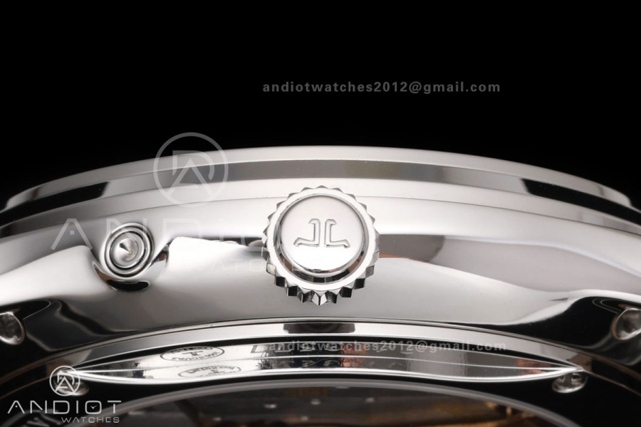 Master Ultra Thin Moon SS RZF 1:1 Best Edition Silver Dial on Black Leather Strap SA925 Super Clone