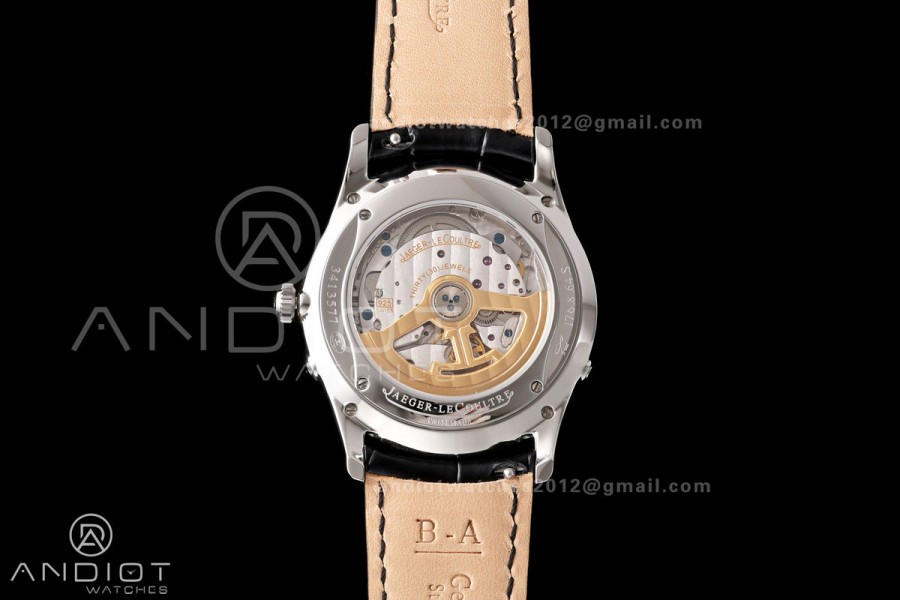 Master Ultra Thin Moon SS RZF 1:1 Best Edition Silver Dial on Black Leather Strap SA925 Super Clone