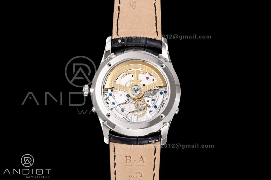 Master Ultra Thin Moon SS RZF 1:1 Best Edition Silver Dial on Black Leather Strap SA925 Super Clone