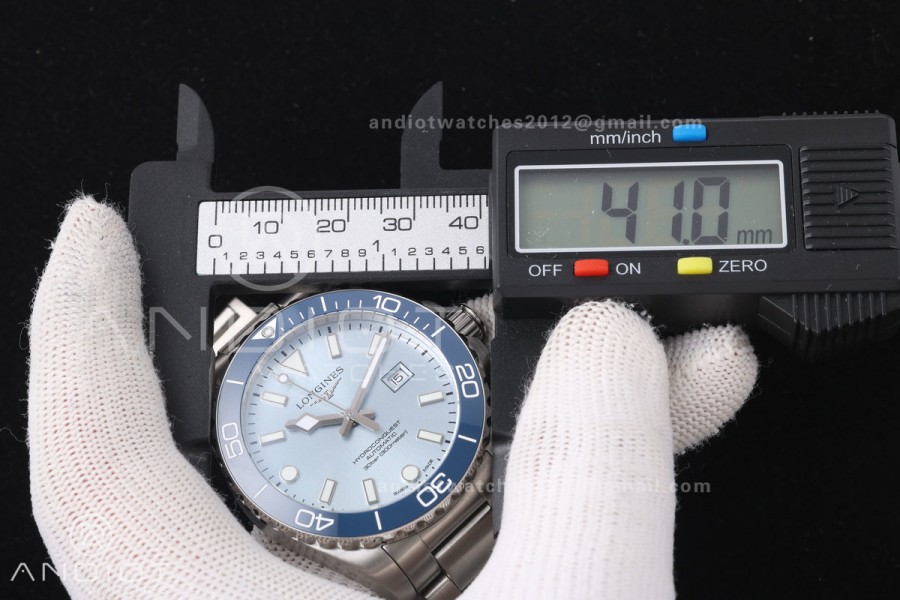 HydroConquest SS U8F 1:1 Best Edition Ice Blue Dial on SS Bracelet SA3135