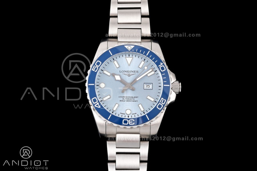 HydroConquest SS U8F 1:1 Best Edition Ice Blue Dial on SS Bracelet SA3135