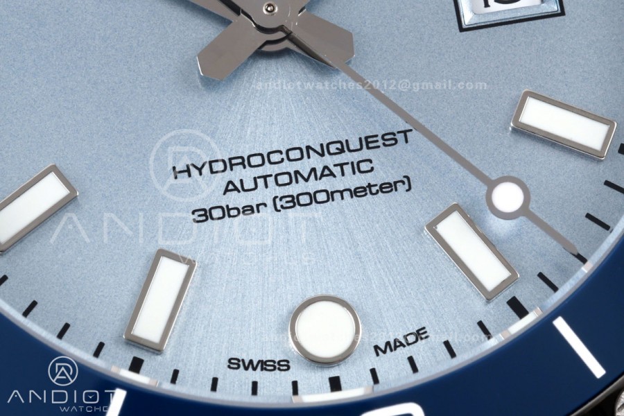 HydroConquest SS U8F 1:1 Best Edition Ice Blue Dial on SS Bracelet SA3135
