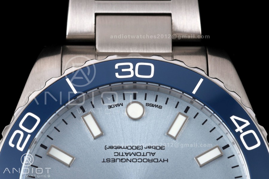 HydroConquest SS U8F 1:1 Best Edition Ice Blue Dial on SS Bracelet SA3135