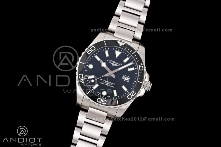 HydroConquest SS U8F 1:1 Best Edition Black Dial on SS Bracelet SA3135