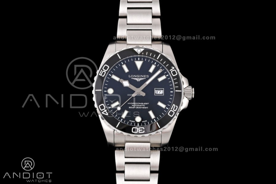 HydroConquest SS U8F 1:1 Best Edition Black Dial on SS Bracelet SA3135