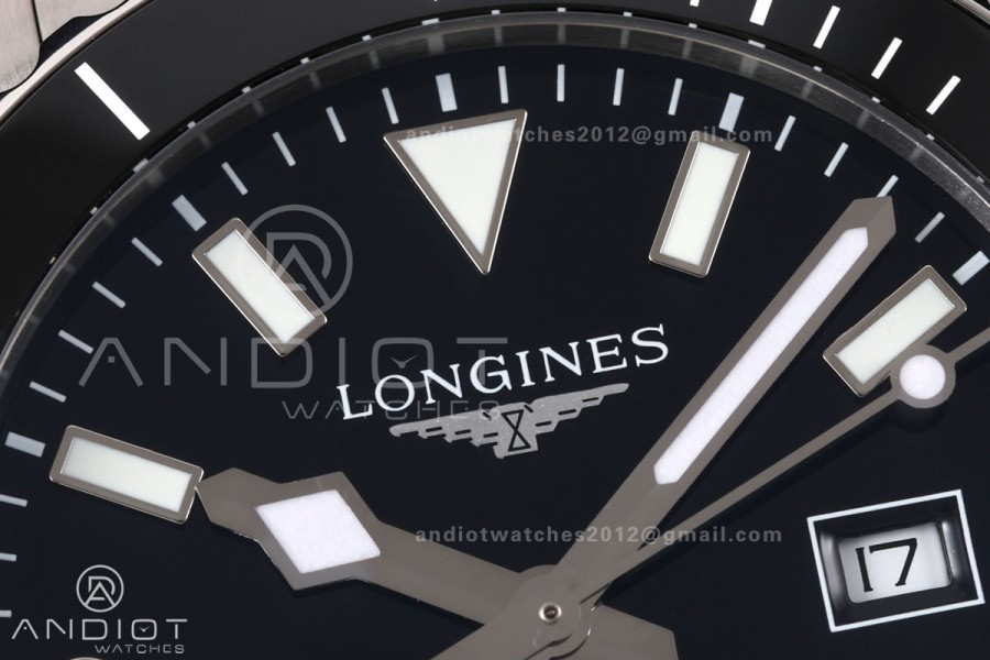 HydroConquest SS U8F 1:1 Best Edition Black Dial on SS Bracelet SA3135