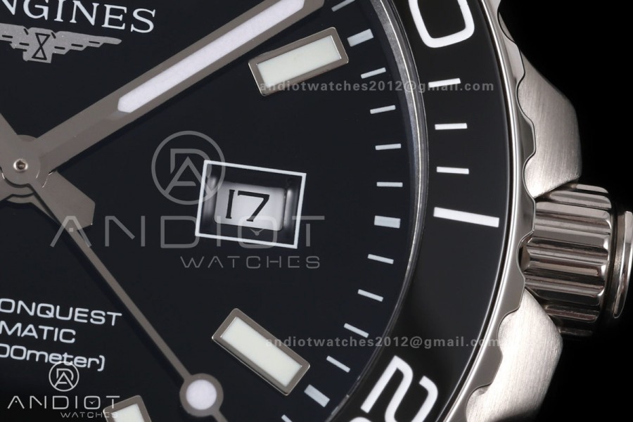 HydroConquest SS U8F 1:1 Best Edition Black Dial on SS Bracelet SA3135