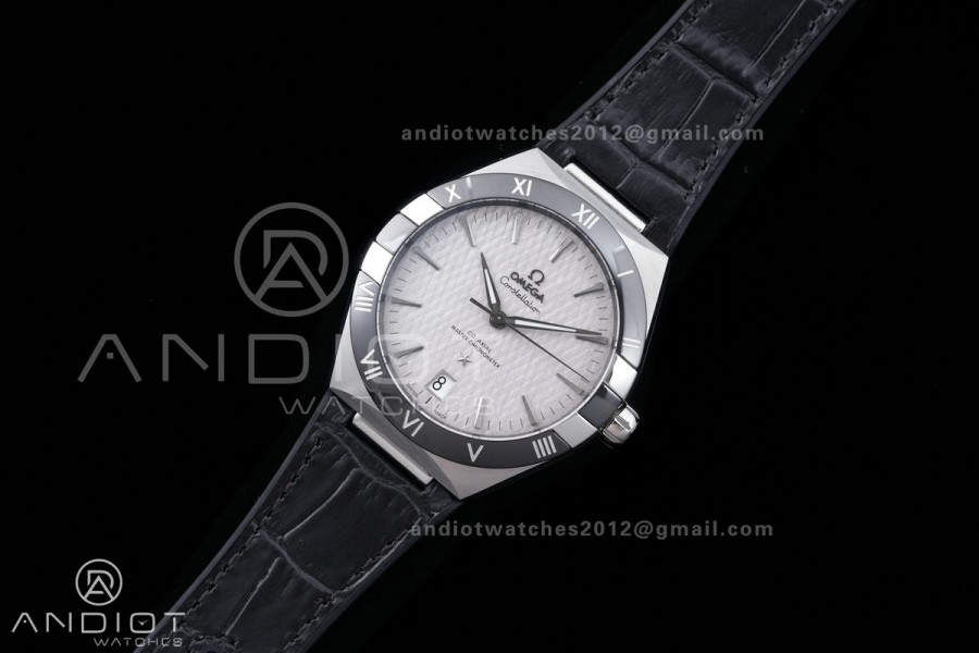 Constellation Black Ceramic SS VSF 1:1 Best Edition Gray Dial on Black Gummy Strap A8900 Super Clone