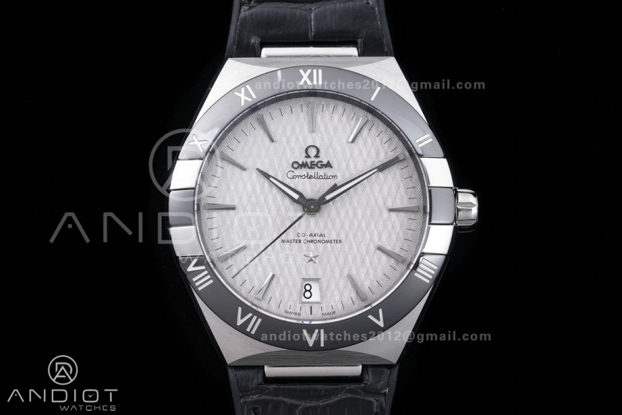 Constellation Black Ceramic SS VSF 1:1 Best Edition Gray Dial on Black Gummy Strap A8900 Super Clone