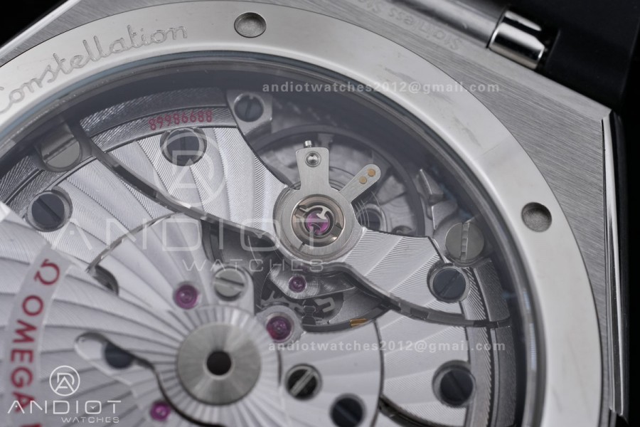 Constellation Black Ceramic SS VSF 1:1 Best Edition Gray Dial on Black Gummy Strap A8900 Super Clone