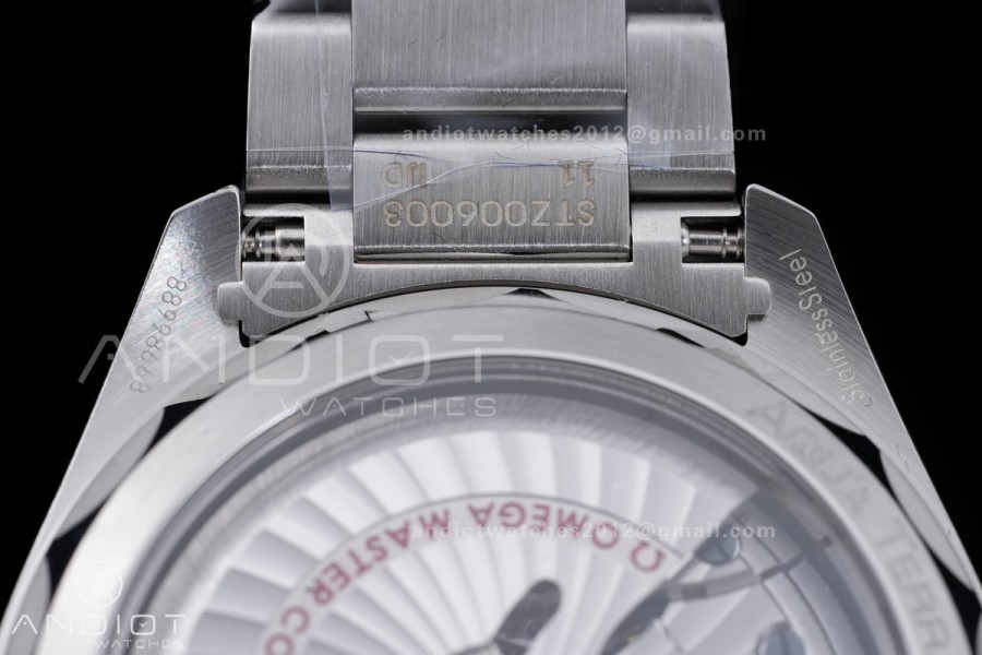 Aqua Terra 150M Master Chronometers VSF 1:1 Best Edition White Dial Orange Hand on SS Bracelet A8900 Super Clone