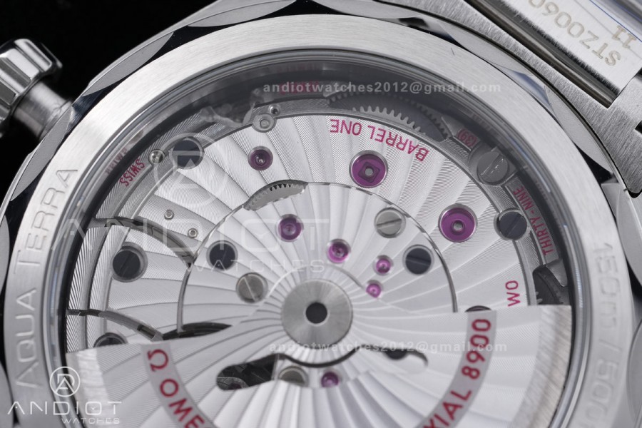 Aqua Terra 150M Master Chronometers VSF 1:1 Best Edition White Dial Orange Hand on SS Bracelet A8900 Super Clone