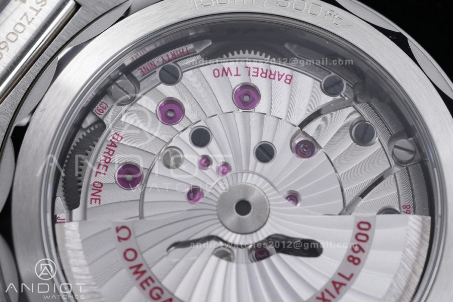Aqua Terra 150M Master Chronometers VSF 1:1 Best Edition White Dial Orange Hand on SS Bracelet A8900 Super Clone