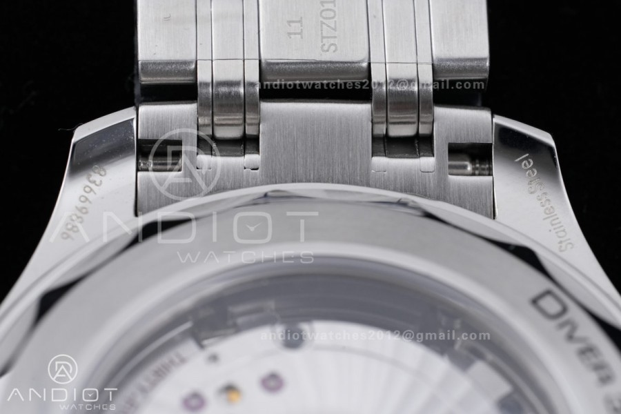 Seamaster Diver 300M Blue Ceramic Bezel V4 VSF 1:1 Best Edition Gray Dial On SS Bracelet Super Clone Asian 8800