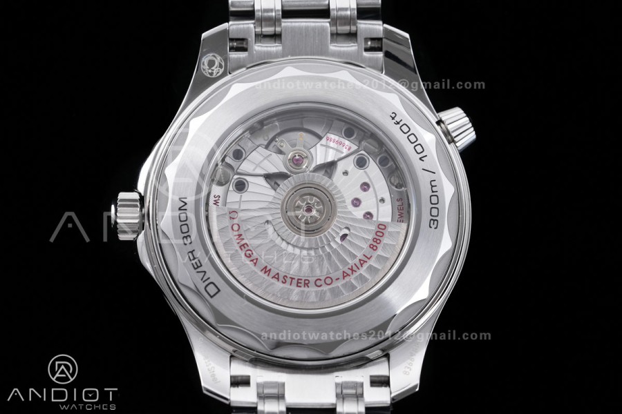 Seamaster Diver 300M Blue Ceramic Bezel V4 VSF 1:1 Best Edition Gray Dial On SS Bracelet Super Clone Asian 8800