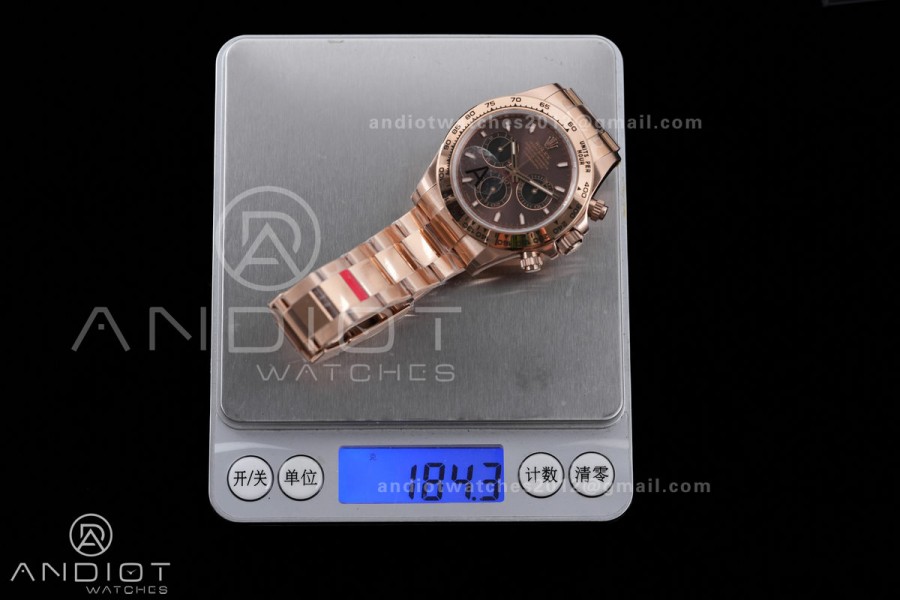 Daytona 116505 RG VSF V3 Gain Weight 1:1 Best Edition Brown Dial on RG Bracelet DD4130 (180g)