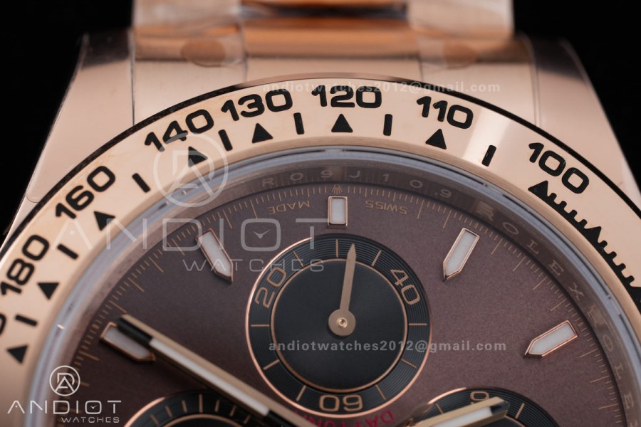 Daytona 116505 RG VSF V3 Gain Weight 1:1 Best Edition Brown Dial on RG Bracelet DD4130 (180g)