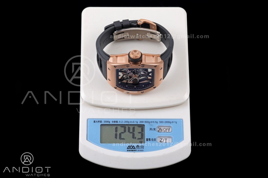 Mille Studio RM035 Americas RG Skeleton Dial on Black Rubber Strap RMUL1 Super Clone Free Sprung