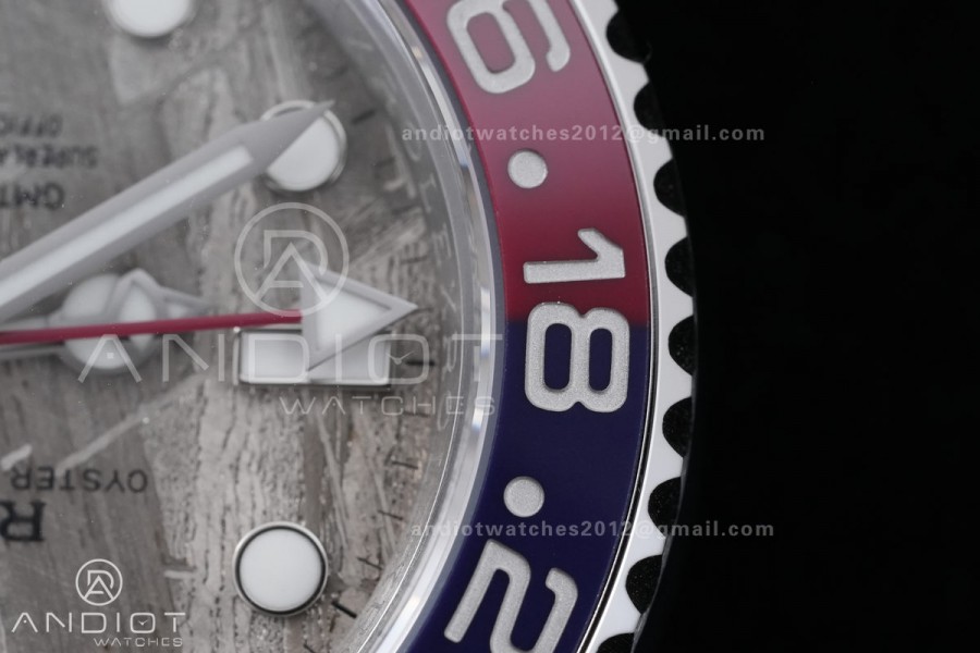 GMT-Master II Blue/Red Ceramic ARF 1:1 Best Edition Meteorite Dial On Oyster Bracelet DD3285 CHS