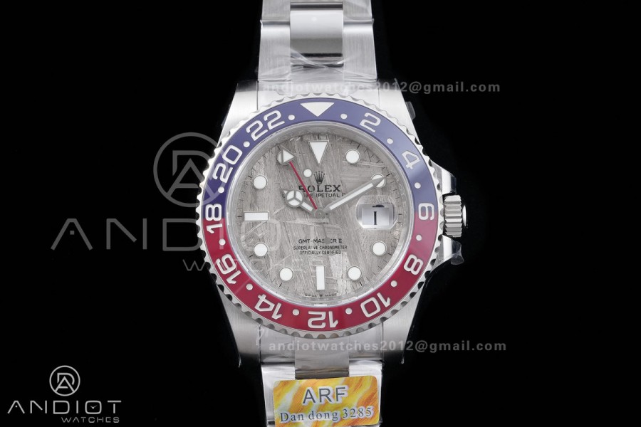 GMT-Master II Blue/Red Ceramic ARF 1:1 Best Edition Meteorite Dial On Oyster Bracelet DD3285 CHS