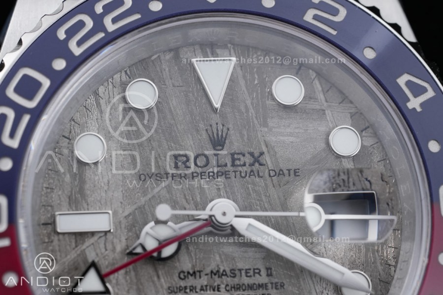 GMT-Master II Blue/Red Ceramic ARF 1:1 Best Edition Meteorite Dial On Oyster Bracelet DD3285 CHS