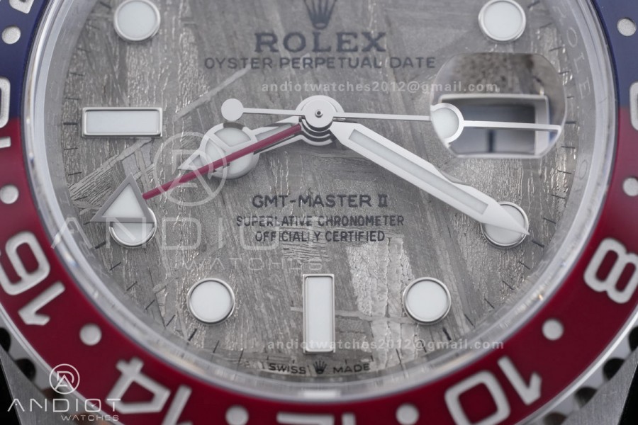 GMT-Master II Blue/Red Ceramic ARF 1:1 Best Edition Meteorite Dial On Oyster Bracelet DD3285 CHS