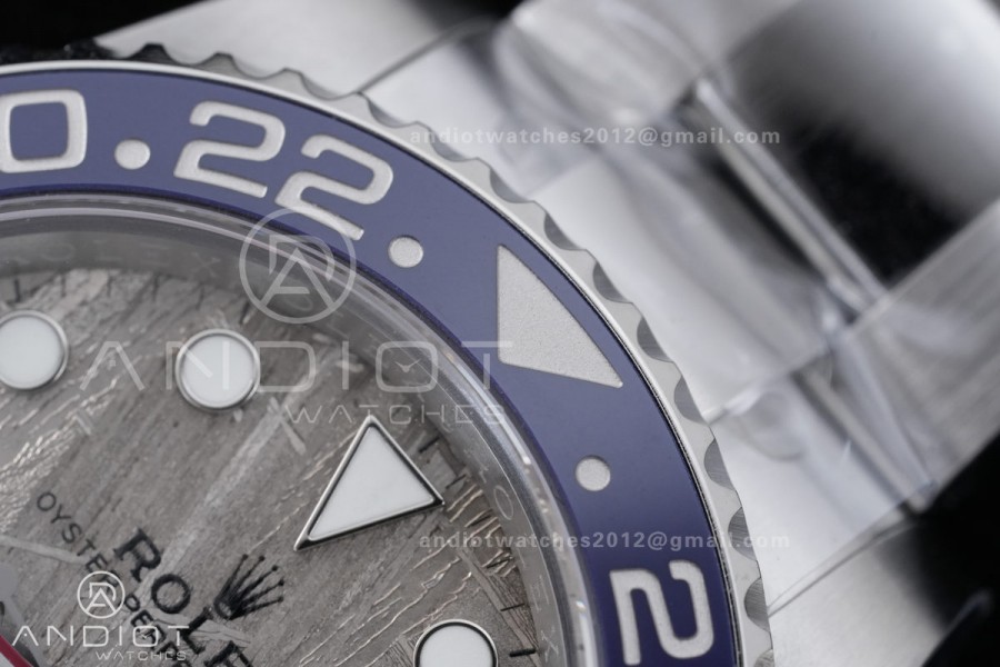 GMT-Master II Blue/Red Ceramic ARF 1:1 Best Edition Meteorite Dial On Oyster Bracelet DD3285 CHS