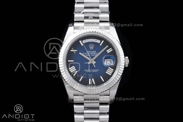 DayDate 40 228239 VSF 1:1 Best Edition Blue Ombre ...