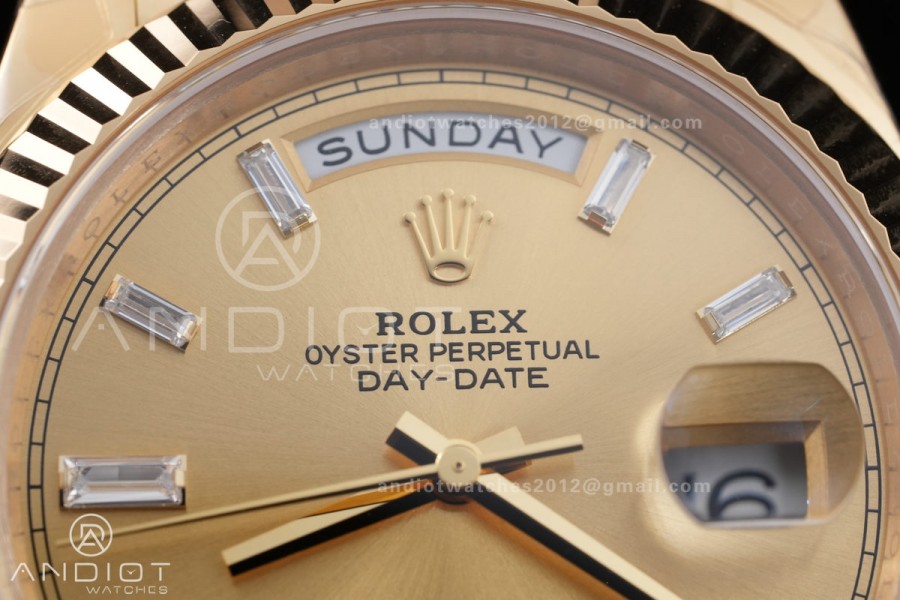 DayDate 40 228238 VSF 1:1 Best Edition YG Crystal Dial on President Bracelet VS3255 