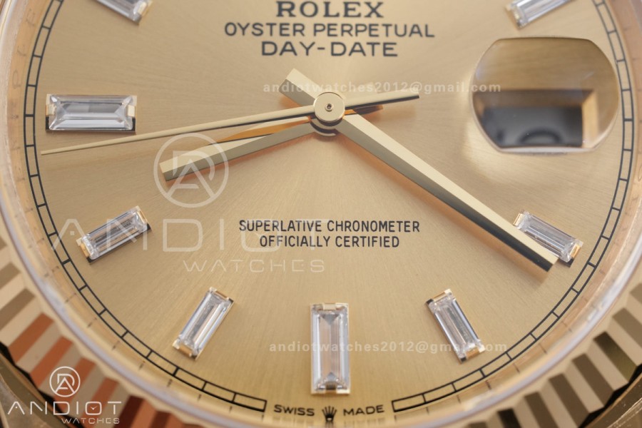 DayDate 40 228238 VSF 1:1 Best Edition YG Crystal Dial on President Bracelet VS3255 