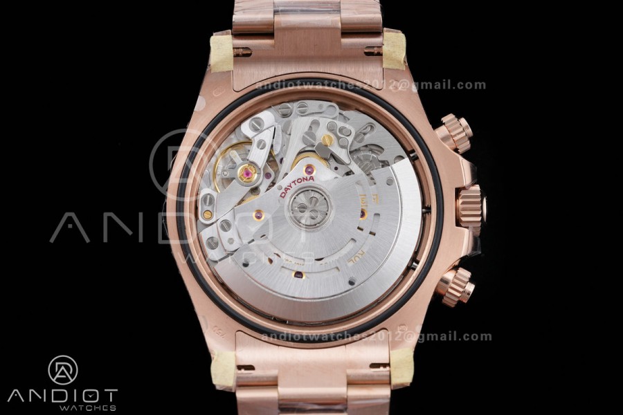 Daytona 116505 RG VSF V3 Gain Weight 1:1 Best Edition RG/Black Dial on RG Bracelet DD4130 (180g)