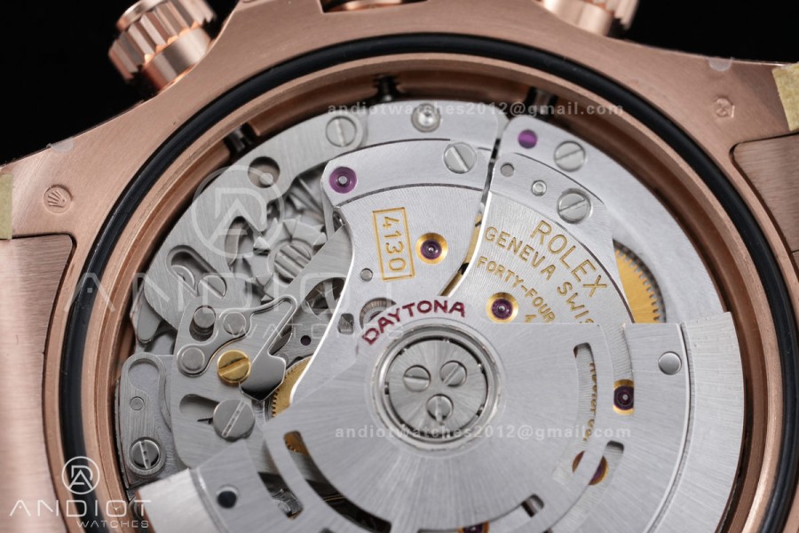 Daytona 116505 RG VSF V3 Gain Weight 1:1 Best Edition RG/Black Dial on RG Bracelet DD4130 (180g)