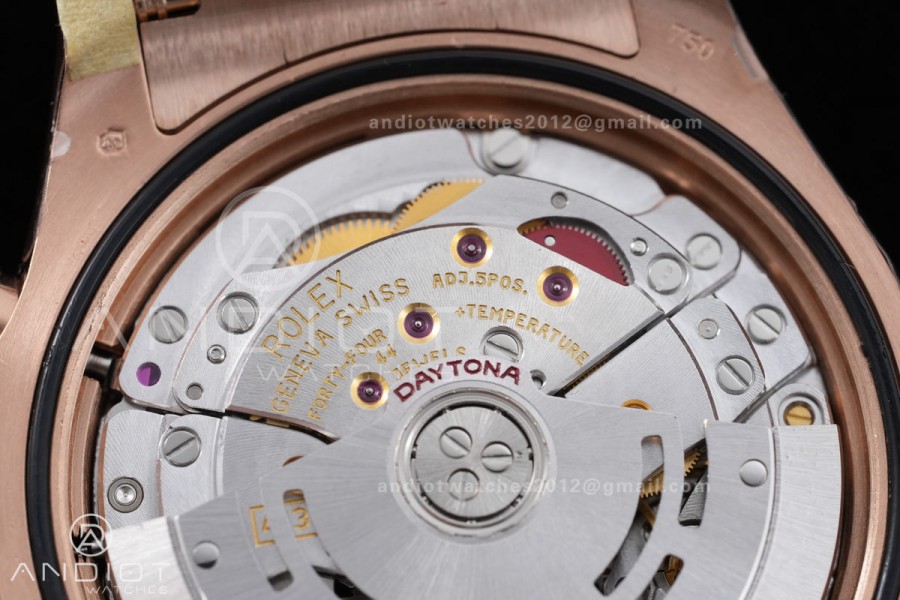 Daytona 116505 RG VSF V3 Gain Weight 1:1 Best Edition RG/Black Dial on RG Bracelet DD4130 (180g)
