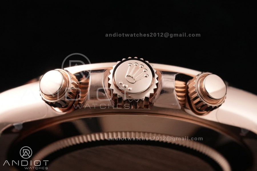 Daytona 116505 RG VSF V3 Gain Weight 1:1 Best Edition RG/Black Dial on RG Bracelet DD4130 (180g)