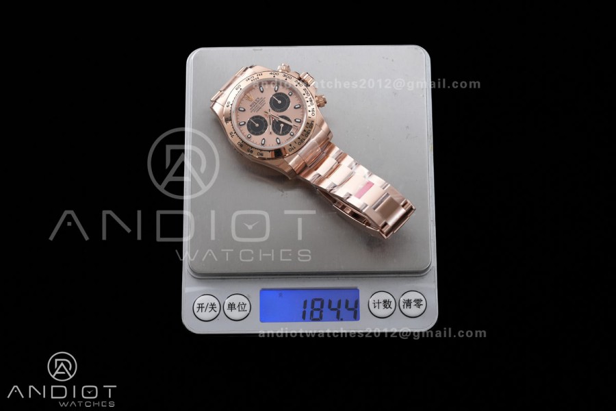 Daytona 116505 RG VSF V3 Gain Weight 1:1 Best Edition RG/Black Dial on RG Bracelet DD4130 (180g)