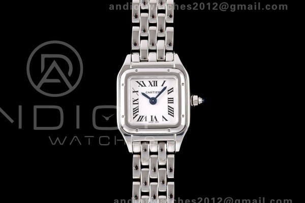 Panthère Ladies 19mm SS AF 1:1 Best Edition White Dial on SS Bracelet Ronda Quartz