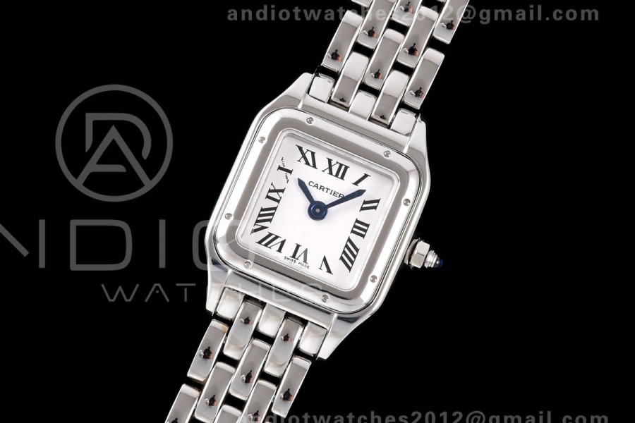 Panthère Ladies 19mm SS AF 1:1 Best Edition White Dial on SS Bracelet Ronda Quartz