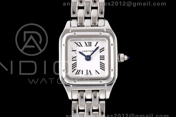 Panthère Ladies 19mm SS AF 1:1 Best Edition White Dial on SS Bracelet Ronda Quartz