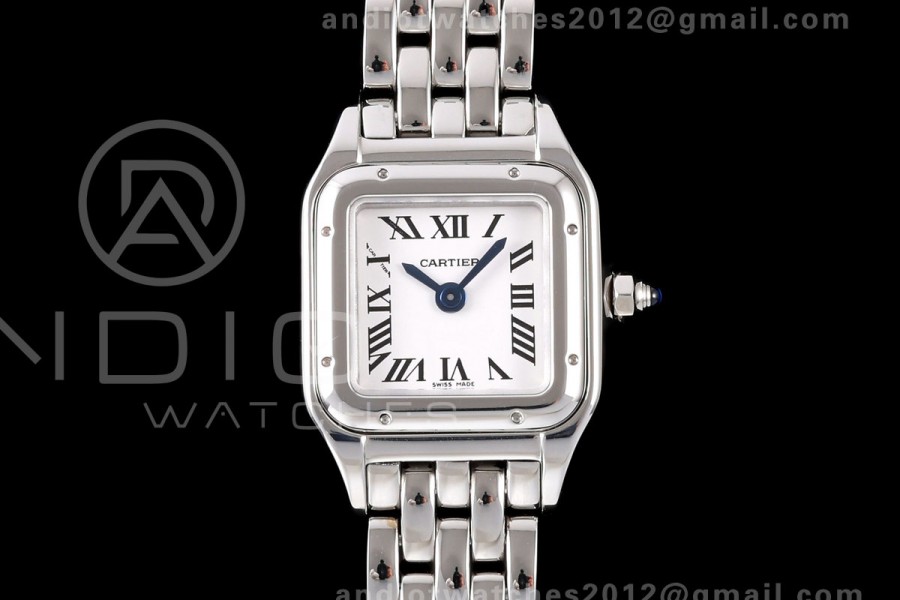 Panthère Ladies 19mm SS AF 1:1 Best Edition White Dial on SS Bracelet Ronda Quartz