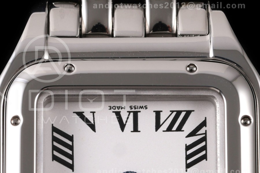 Panthère Ladies 19mm SS AF 1:1 Best Edition White Dial on SS Bracelet Ronda Quartz