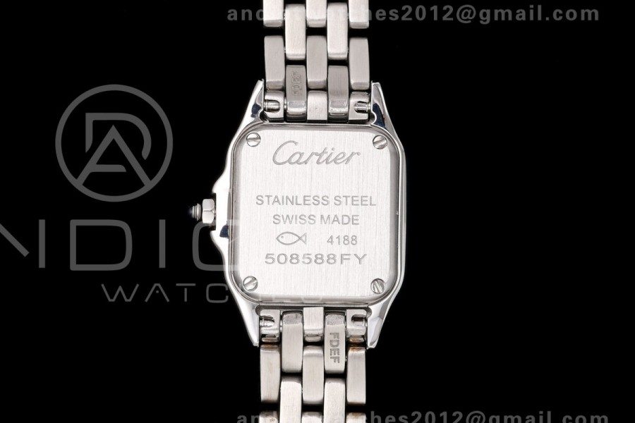 Panthère Ladies 19mm SS AF 1:1 Best Edition White Dial on SS Bracelet Ronda Quartz