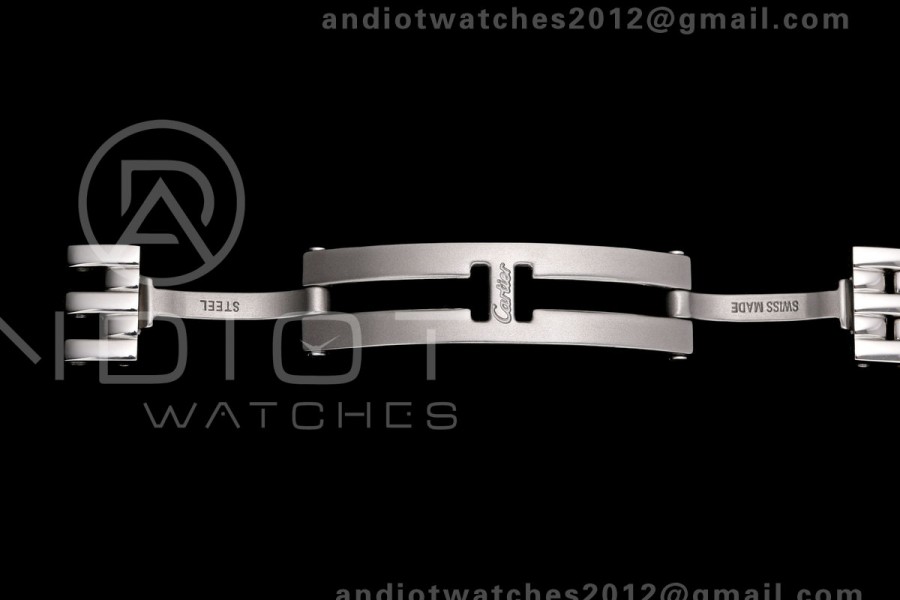 Panthère Ladies 19mm SS AF 1:1 Best Edition White Dial Diamonds Bezel on SS Bracelet Ronda Quartz