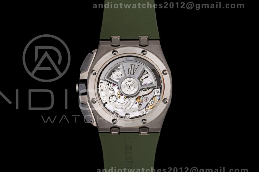 Royal Oak Offshore 26420 Titanium DDF 1:1 Best Edition Green/Black Dial on Green Rubber Strap DD4401 Super Clone