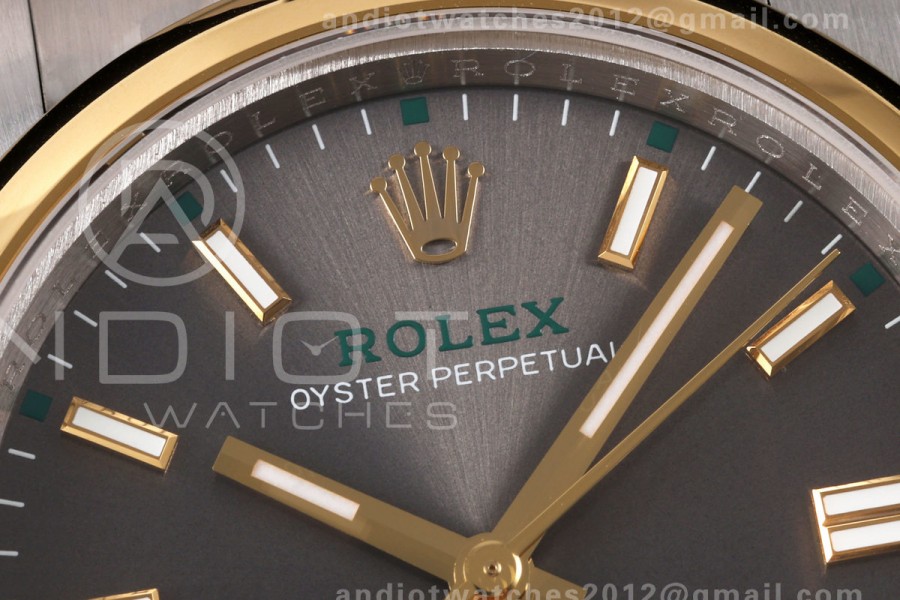 Oyster Perpetual 36 126003 QF 1:1 Best Edition Gray Dial on SS Bracelet JH3230 Free Sprung