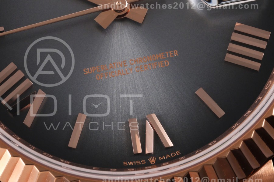 DayDate 40 228235 QF 1:1 Best Edition Gray Ombre Roman Dial on President Bracelet JH3255 Free Sprung V9